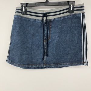 🎈 Nissi Mini Jean Skirt with Rib Knit Waistband
